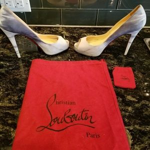 Christian Louboutin peep toe heels size 37.5
